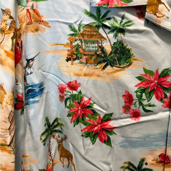 Tommy Bahama Santa Beach Marlin Hawaiian 100% Silk Mens Camp Shirt Large - Picture 5 of 9